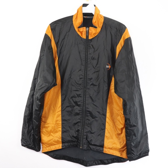 orange hiking jacket